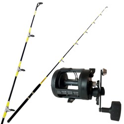 Combo for Trolling Fishing Rod and Reel