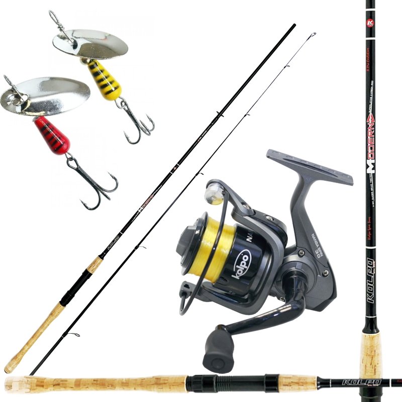 Kit Spinning Trout Rod Reel Wire and Fishing Rotary