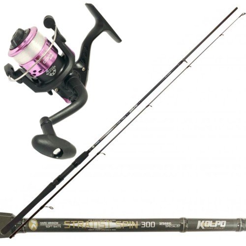 Combo Spinning Canna in Carbonio 10-55 gr 2.10 mt Mulinello 4 Cuscinetti All Fishing