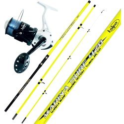 Kolpo Kit Fishing Surf Casting Rod 200gr 4.20mt 3 sections Reel 8000 Conical Coil