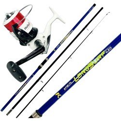 Combo Surfcasting Rod Three Sections 200 gr Reel and Wire