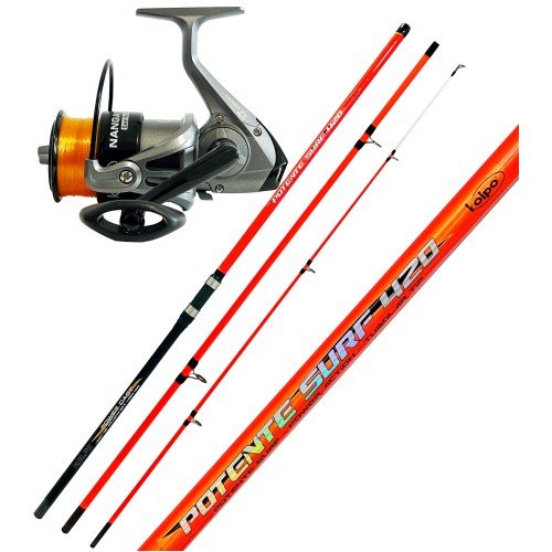 Combo Surfcasting Powerful Rod 420 200gr Reel with Wire Kolpo