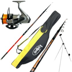 Combo Fishing Surfcasting Special Mormore Rod 4.20mt 150gr Reel Sheath and Monotripode