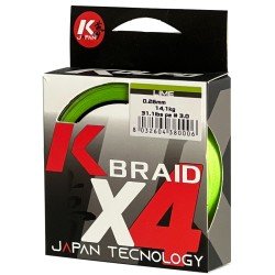 Kolpo K Braid X4 Braided Premium Quality 300 mt Lime Fluo