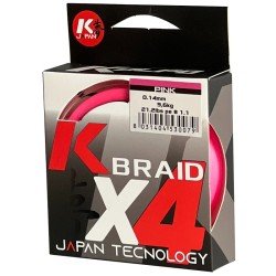 Kolpo K Braid X4 Braided Premium Quality 300 mt Pink Fluo