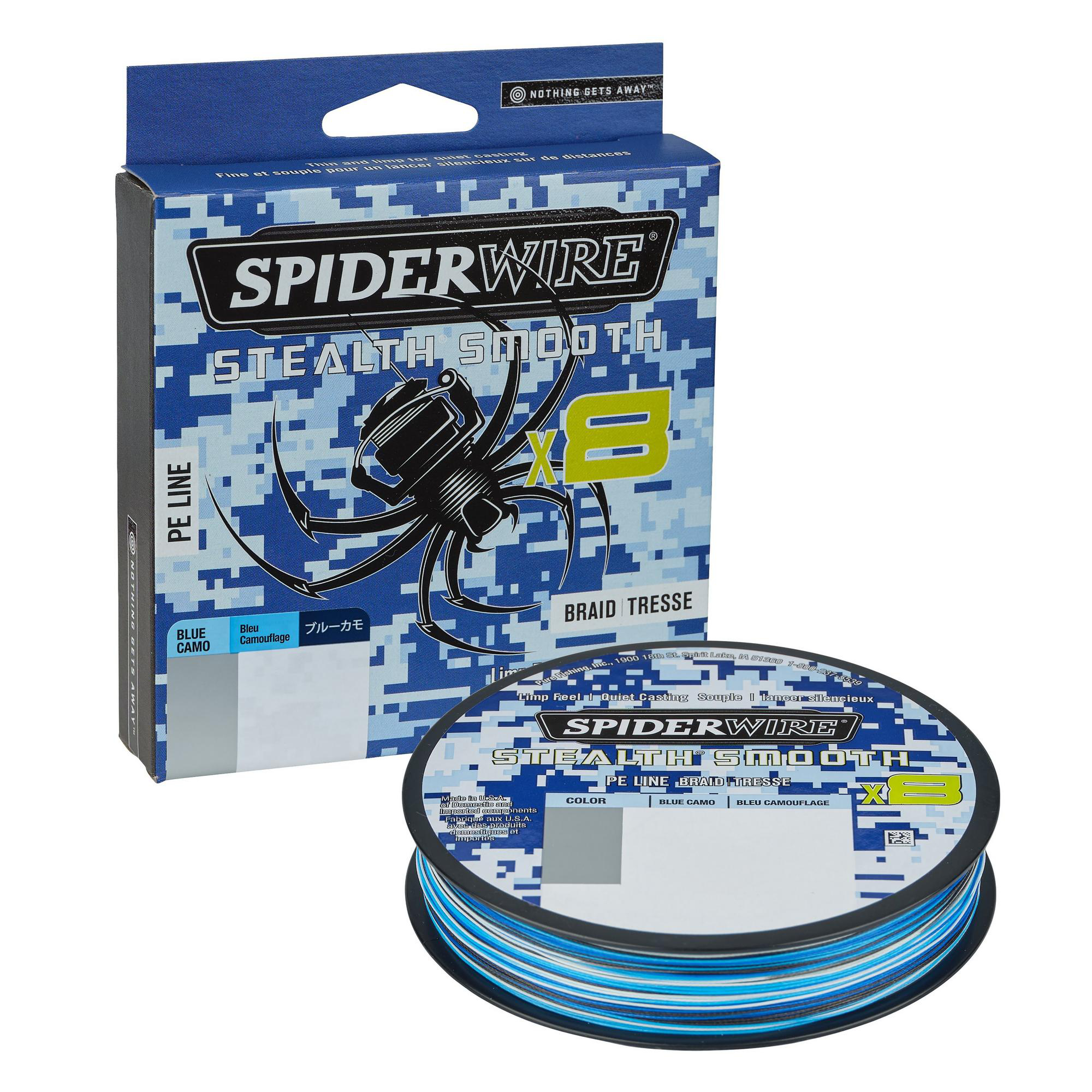 Spiderwire Stealth Smooth8 X8 PE Braid Trecciato 8 Capi 150mt Blue Camo, Acquista Online