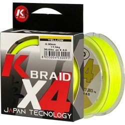 Kolpo K Braid X4 Braided Premium Quality 300 mt Yellow Fluo