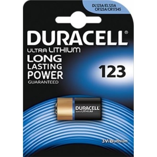 Duracell Batteria Pila Litio 123 Per Torce Photo DL123A EL123A CR123A CR17345 Duracell