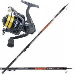 Kit Fishing Bolognese Carbon Rod 6mt and Fishing Reel with Wire 