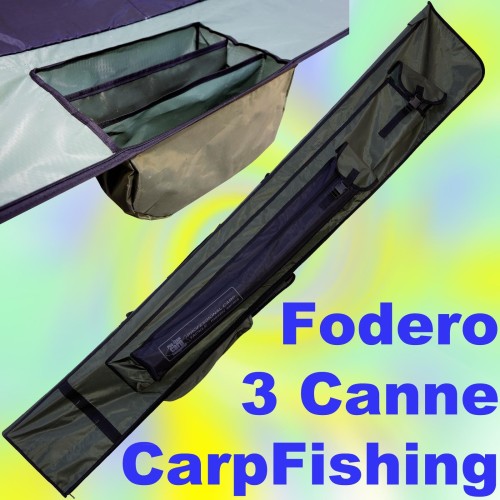 Fodero Carpfishing 3 canne Lineaeffe - Pescaloccasione