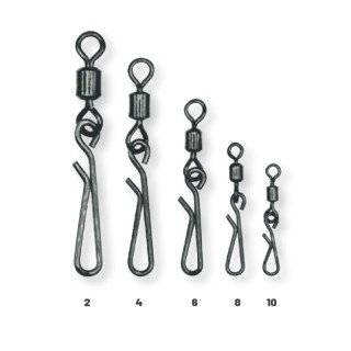 Colmic Rolling + Hanging Snap Rolling Swivel with Quick Snap Hook 12 pcs