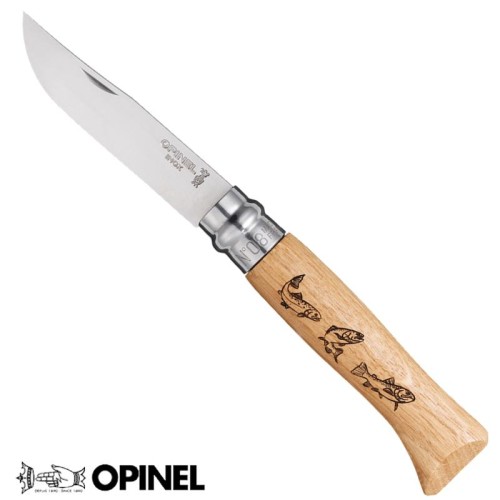 Opinel Knife Stainless steel Number 08 Animalia Trout Opinel
