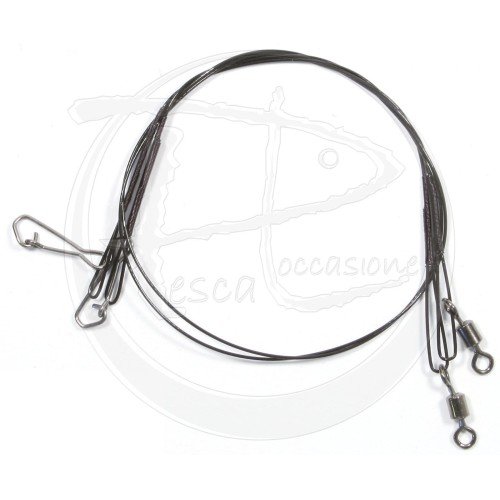Black steel cable With Swivel and snap hook Lineaeffe