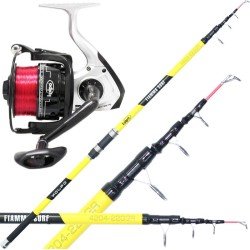 220 gr carbon Rod Reel combo Surf 4 Bearings and thread