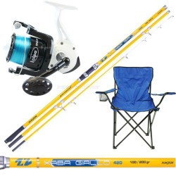 Carbon Rod Reel combo Surf fishing Big wire and Chair