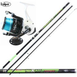 Three piece Rod with reel 8000 Surfcasting fishing kit and thread