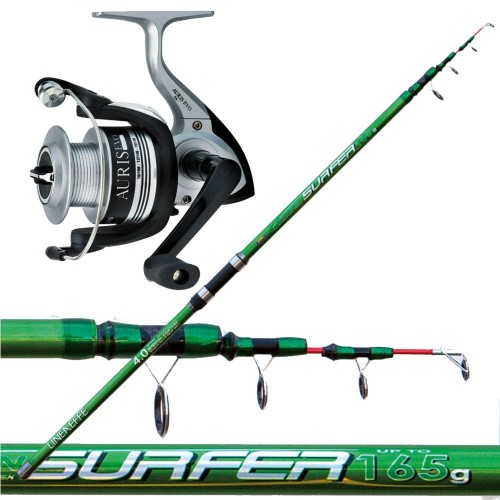 Surf rod and reel combo green Trabucco Lineaeffe