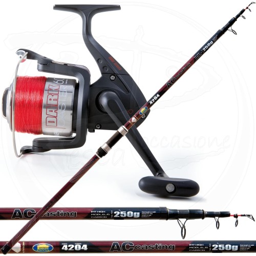 Kit SurfCasting AC Dark Caster Lineaeffe - Pescaloccasione
