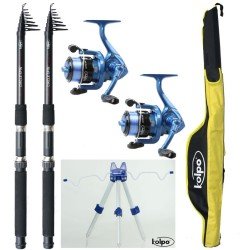 Complete fishing kit universal for all 2 1 1 2 Rods Reels Tripod Techniques Sheath