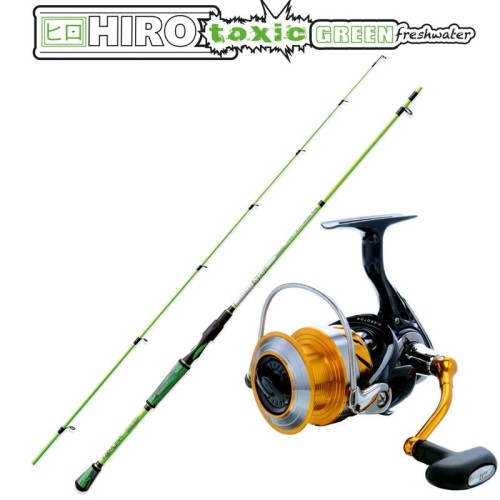 Kit Spinning Nomura Canna da Pesca Hiro Toxic FW 210 cm + Mulinello Daiwa Revros 4000 Nomura