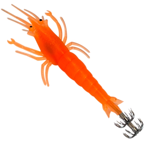 Kolpo Totanara Shrimp Cuttlefish Jig Offer 10 Cm Orange Color with Passing Rod Kolpo - Pescaloccasione