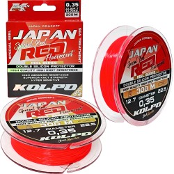 Kolpo Japan Red Fluorescent Silicone Fishing Line 300 m 