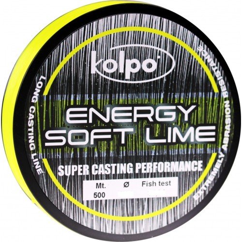 Fishing line Energy Soft Lime Kolpo 500 mt Kolpo