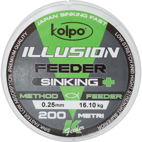 Kolpo Illusion Feeder Sinking Filo da Pesca 200 mt Method e Feeder Kolpo