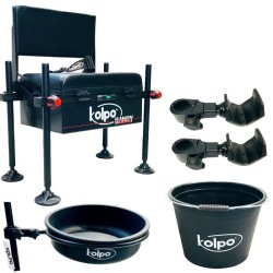Kolpo Handy Bench with Backrest Rods Basin and Bucket