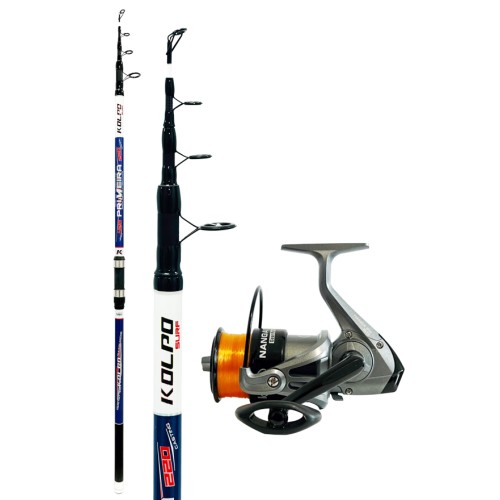 Complete Surfcasting Fishing Kit 220gr 420mt Rod + Reel with Line Lineaeffe - Pescaloccasione