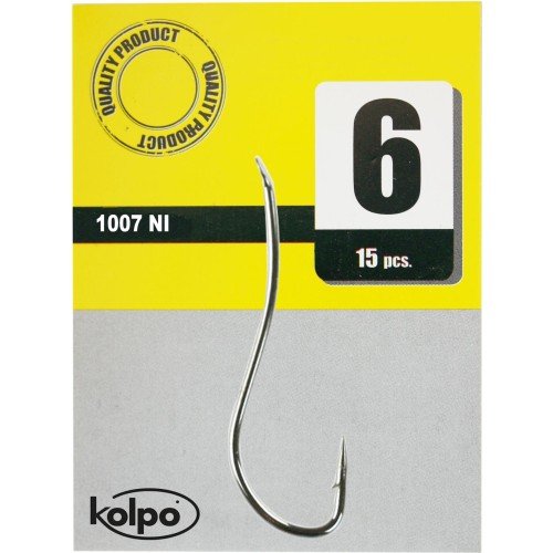 Ni-plated Kolpo Crooked 1007 fishing hooks Kolpo