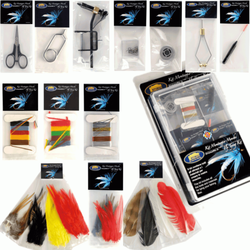 Kit tools and materials for building Flies Lineaeffe