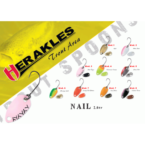 Herakles 2 Nail Waving Grams Trout Area Spoon Herakles spinning - Pescaloccasione
