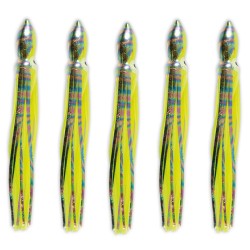 Lineaeffe Octopus Silicone fishing Chartreuse 5 pieces