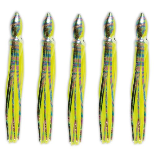 Lineaeffe Octopus Silicone fishing Chartreuse 5 pieces Lineaeffe