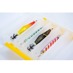 Double box For 4 x 21 x 13 cm and artificial squid jig