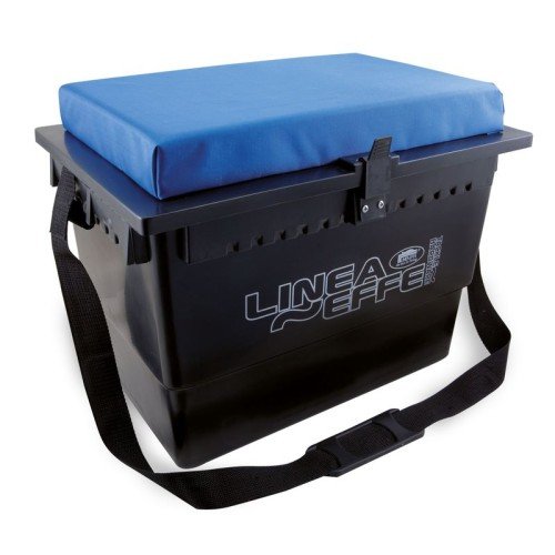 Fishing chest with padded seat and strap 45x 32.5 x 35.5 Lineaeffe