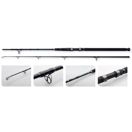 MADCAT Black Heavy Duty Catfish Fishing Rod 2 Sections 200-300 gr Madcat - Pescalocasione