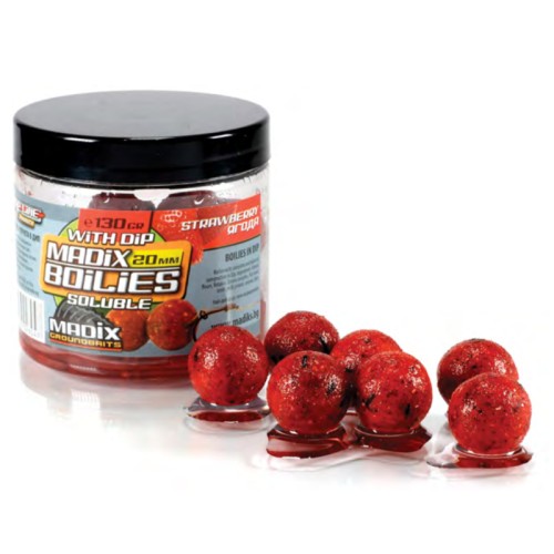 Madix Boilies With Dip ada High Solubility and High Power Adescnte 130 gr Madix