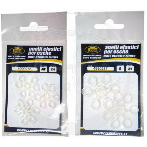 Elastic rings for bait 24 pz Lineaeffe