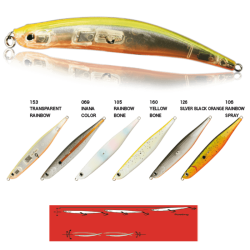 Nomura Artificiale Curvo Death Fish Galleggiante 11 Centimetri