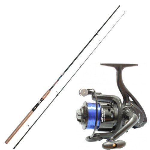 Kit Spinning Rod in Carbon 2.40 Reel 4000 and Wire All Fishing