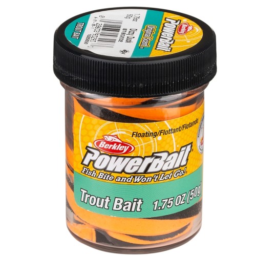 Berkley Powerbait Glitter Trout Bait Black Orange Batter for Trout Berkley