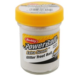 Berkley Powerbait Glitter Trout Bait White Pastella per Trote