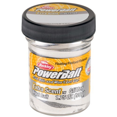 Berkley Powerbait Glitter Trout Bait Silver Vein Pastella per Trote Berkley