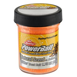 Berkley Powerbait Glitter Trout Bait Fluoescent Orange Pastella per Trote Anice