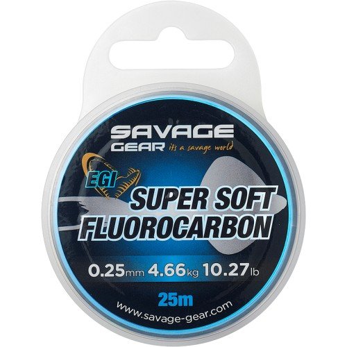 Savage Gear Super Soft Fluorocarbon Appositamente Pesca Egi 25 mt Savage Gear - Pescaloccasione