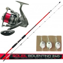 Kolpo Kit Fishing Bolentino Complete Reel Rod and Lenze
