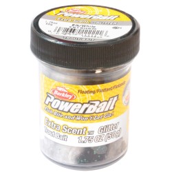 Berkley Powerbait Glitter Trout Bait Black White Twist Pastella per Trote
