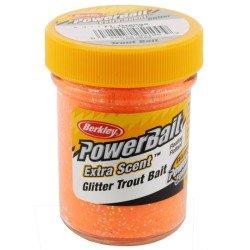 Berkley Powerbait Glitter Trout Bait Fluorescent Orange Pastella per Trote